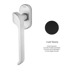   Linea Cali Turbo Zincral matt fekete oválrozettás ablakfélkilincs Smart Block rendszerrel 470 SK O V