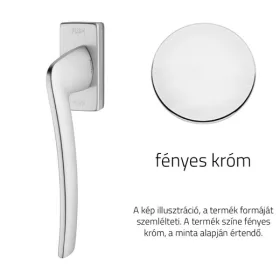   Linea Cali Ala fényes króm ablakfélkilincs Smart Block rendszerrel 1385 SK CR