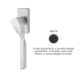   Linea Cali Twist Zincral matt fekete ablakfélkilincs 489 DK VE