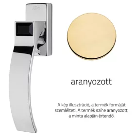   Linea Cali Elios Crystal aranyozott ablakfélkilincs jet black kristállyal Smart Block rendszerrel 13