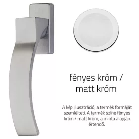   Linea Cali Elios fényes króm / matt króm ablakfélkilincs 1341 DK CM