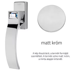   Linea Cali Elios Crystal matt króm ablakfélkilincs Smart Block rendszerrel 1340 SK CS