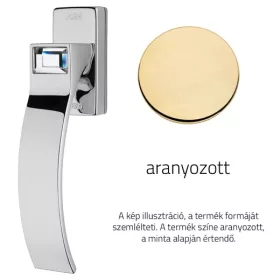   Linea Cali Elios Crystal aranyozott ablakfélkilincs Smart Block rendszerrel 1340 SK OZ