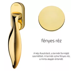   Linea Cali Delfino fényes réz ablakfélkilincs Smart Block rendszerrel 955 SK OL