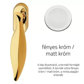   Linea Cali Delfino fényes króm / matt króm ablakfélkilincs 955 DK MC