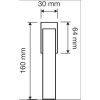 Linea Cali Conica Zincral matt fekete ablakfélkilincs 486 DK VE