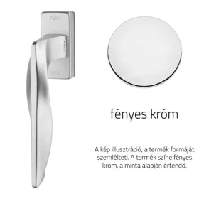   Linea Cali Aqua fényes króm ablakfélkilincs Smart Block rendszerrel 1440 SK CR