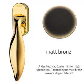   Linea Cali Delfino matt bronz ablakfélkilincs Smart Block rendszerrel 955 SK BM