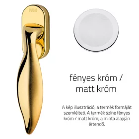   Linea Cali Delfino fényes króm / matt króm ablakfélkilincs Smart Block rendszerrel 955 SK MC