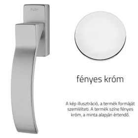   Linea Cali Elios fényes króm ablakfélkilincs Smart Block rendszerrel 1341 SK CR