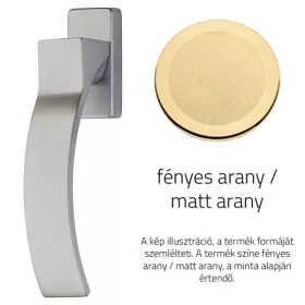   Linea Cali Elios fényes arany / szatén arany ablakfélkilincs 1341 DK OM