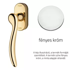   Linea Cali Beta fényes króm ablakfélkilincs Smart Block rendszerrel 488 SK CR