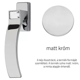   Linea Cali Elios Crystal matt króm ablakfélkilincs 1340 DK CS