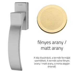   Linea Cali Elios fényes arany / szatén arany ablakfélkilincs Smart Block rendszerrel 1341 SK OM