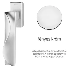   Linea Cali Duna fényes króm ablakfélkilincs Smart Block rendszerrel 1410 SK CR