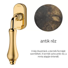   Linea Cali Aldar antik réz ablakfélkilincs Smart Block rendszerrel 920 SK AN