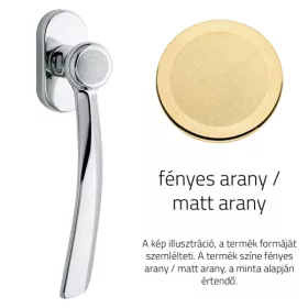   Linea Cali Elika fényes arany / szatén arany ablakfélkilincs 990 DK OM