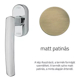   Linea Cali Dafne matt patinás ablakfélkilincs Smart Block rendszerrel 509 SK PM