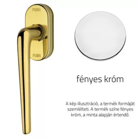   Linea Cali Brixia fényes króm ablakfélkilincs Smart Block rendszerrel 760 SK CR