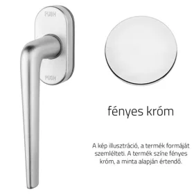   Linea Cali Brixia Zincral fényes króm ablakfélkilincs Smart Block rendszerrel 479 SK CR