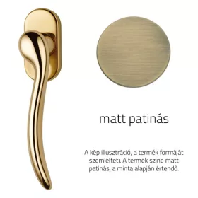Linea Cali Beta matt patinás ablakfélkilincs 488 DK PM