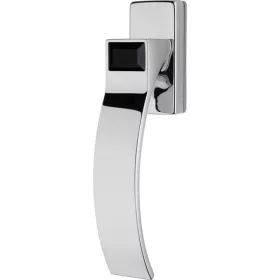   Linea Cali Elios Crystal fényes króm ablakfélkilincs jet black kristállyal 1343 DK CR