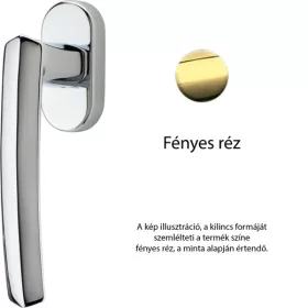 Linea Cali Dafne fényes réz ablakfélkilincs 509 DK OL
