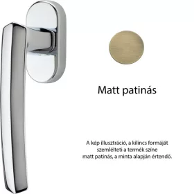 Linea Cali Dafne matt patinás ablakfélkilincs 509 DK PM