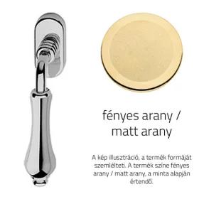  Linea Cali Aldar fényes arany / matt arany ablakfélkilincs 920 DK OM