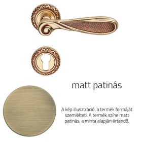   Linea Cali Aisha matt patinás díszes rozettás kilincsgarnitúra 1650 RB 115 PM