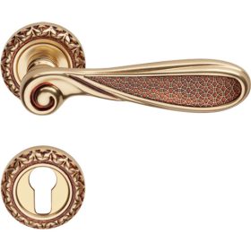   Linea Cali Aisha francia arany díszes rozettás kilincsgarnitúra 1650 RB 115 OF