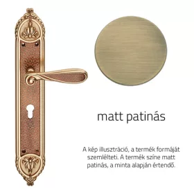   Linea Cali Aisha matt patinás XL Pajzsos kilincsgarnitúra 1651 PL PM