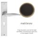 Linea Cali Aqua matt bronz kilincsgarnitúra Pajzsos 1440 PL BM