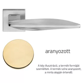   Linea Cali Aqua aranyozott lapos négyzetrozettás kilincsgarnitúra 1440 RB 024 OZ