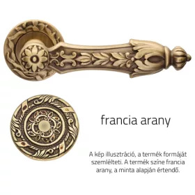   Linea Cali Arcadia francia arany körrozettás kilincsgarnitúra 1640 RB 113 OF