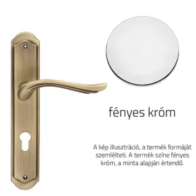   Linea Cali Aria fényes króm kilincsgarnitúra Pajzsos 1630 PL CR