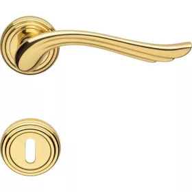   Linea Cali Aria fényes réz körrozettás kilincsgarnitúra 1630 RB 011 OL