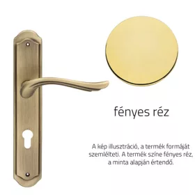   Linea Cali Aria fényes réz kilincsgarnitúra Pajzsos 1630 PL OL