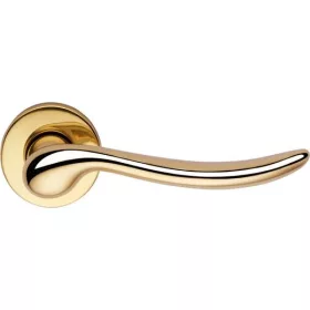   Linea Cali Beta fényes réz körrozettás kilincsgarnitúra 488 RB 027 OL