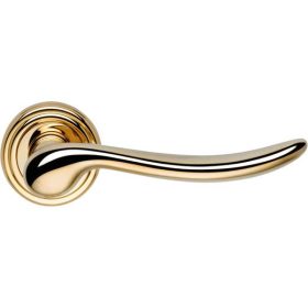   Linea Cali Beta fényes réz díszes körrozettás kilincsgarnitúra 488 RB 011 OL