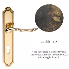   Linea Cali Beta antik réz Pajzsos kilincsgarnitúra 488 PL AN