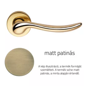   Linea Cali Beta matt patinás körrozettás kilincsgarnitúra 488 RB 027 PM