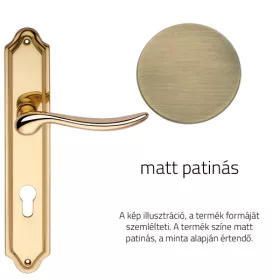   Linea Cali Beta matt patinás Pajzsos kilincsgarnitúra 488 PL PM