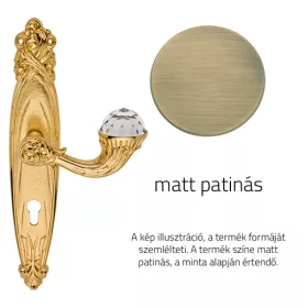   Linea Cali Brilliant Crystal matt patinás Pajzsos kilincsgarnitúra 1531 PL PM