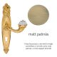 Linea Cali Brilliant Crystal matt patinás Pajzsos kilincsgarnitúra 1531 PL PM
