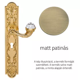   Linea Cali Brilliant Crystal matt patinás Pajzsos kilincsgarnitúra 1530 PL PM