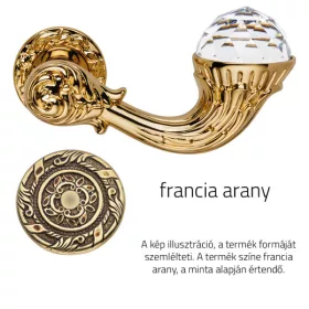  Linea Cali Brilliant Crystal francia arany körrozettás kilincsgarnitúra 1526 RB 113 OF
