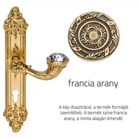   Linea Cali Brilliant Diamond francia arany Pajzsos kilincsgarnitúra 1527 PL OF