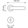 Linea Cali Chic aranyozott körrozettás kilincsgarnitúra 1670 RB 004 OZ