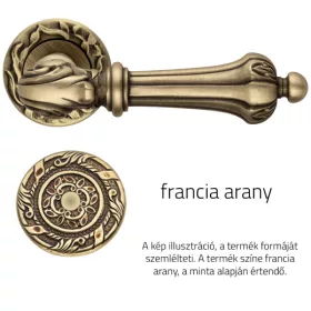   Linea Cali Charme francia arany körrozettás kilincsgarnitúra 1590 RB 113 OF